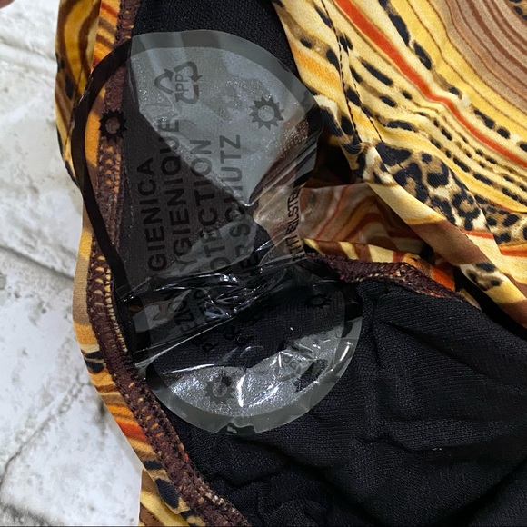 BIKINI BAY BB1010 1-pc Bandeau Swimsuit Leopard Multicolor Size 10 NWT - Picture 11 of 16